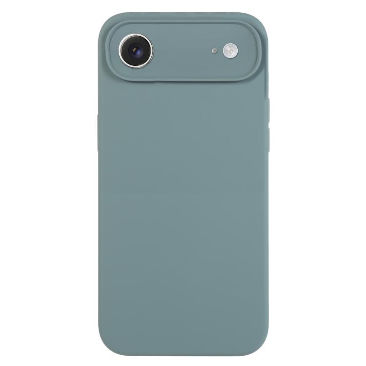 For iPhone Air Pure Color Liquid Silicone Fine Pore Phone Case(Pine Needle Green)