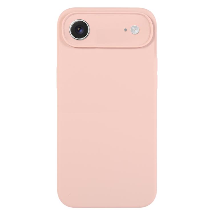 For iPhone Air Pure Color Liquid Silicone Fine Pore Phone Case(Sand Pink)