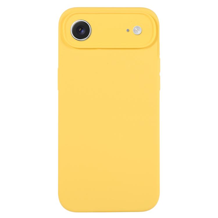 For iPhone Air Pure Color Liquid Silicone Fine Pore Phone Case(Yellow)