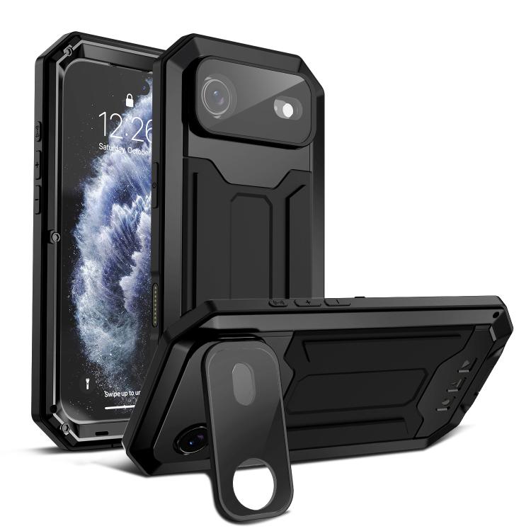 For iPhone Air R-JUST Sliding Camera IP54 Life Waterproof Holder Phone Case(Black)