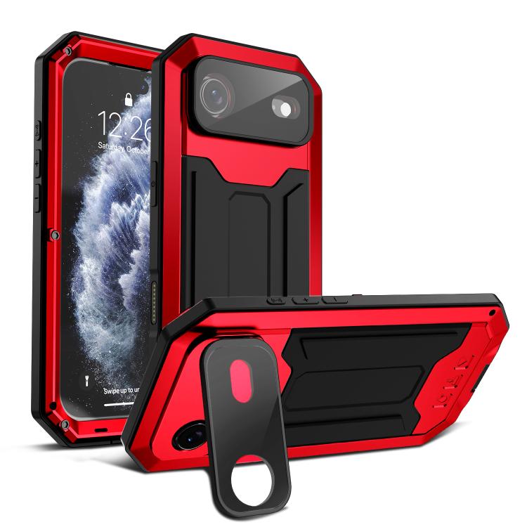 For iPhone Air R-JUST Sliding Camera IP54 Life Waterproof Holder Phone Case(Red)