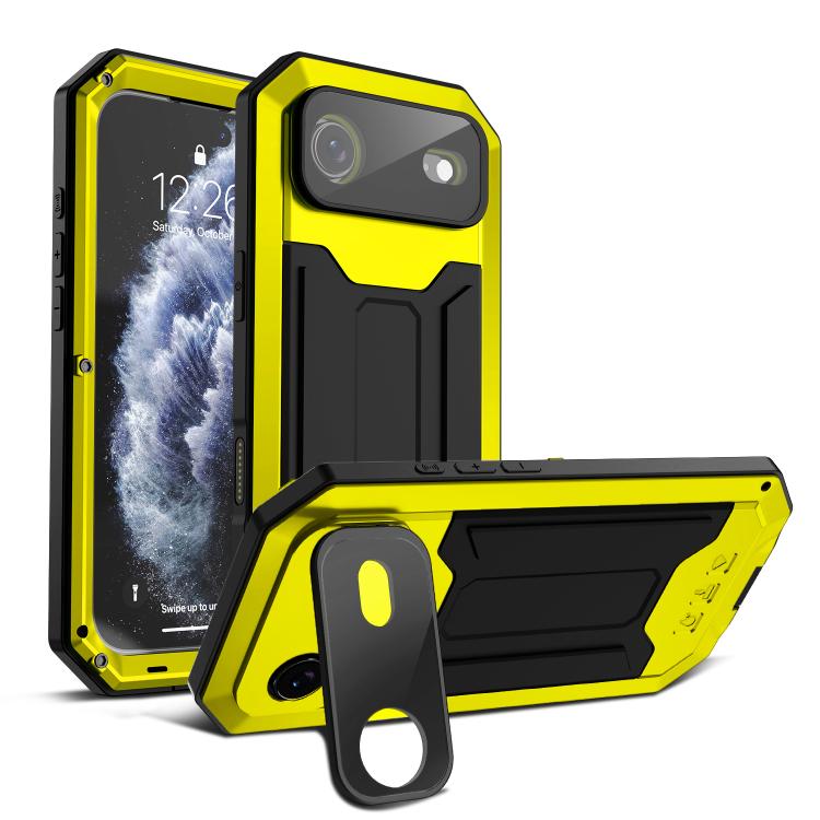 For iPhone Air R-JUST Sliding Camera IP54 Life Waterproof Holder Phone Case(Yellow)