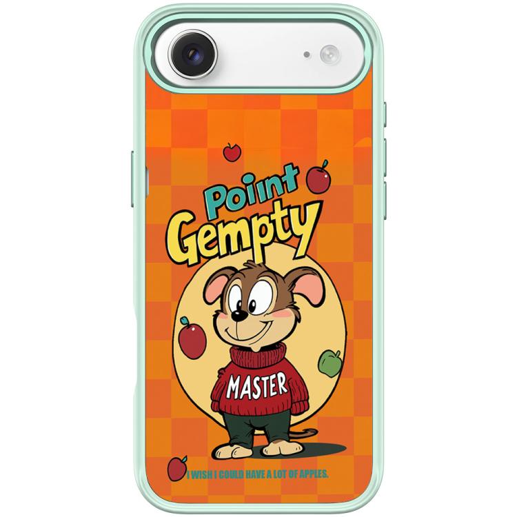 For iPhone Air Red Green Apple Dog Pattern Magnetic Phone Case(Light Green)