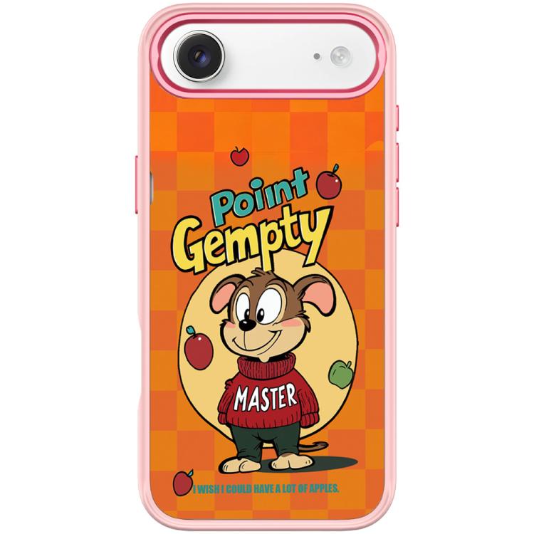 For iPhone Air Red Green Apple Dog Pattern Magnetic Phone Case(Pink)