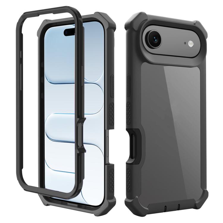 For iPhone Air Reinforced Corner Design TPU + PC Shockproof Phone Case(Black)