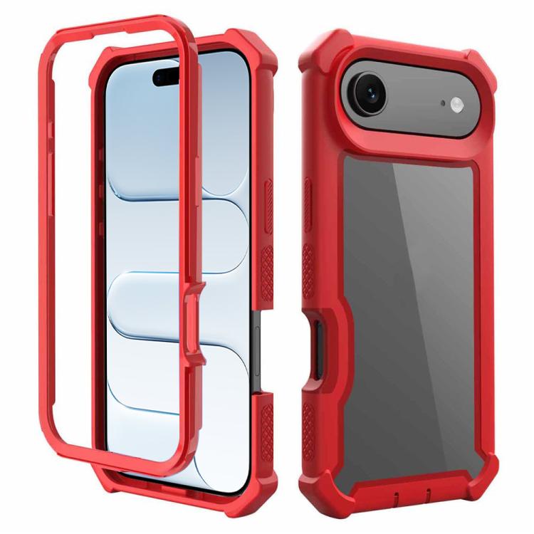 For iPhone Air Reinforced Corner Design TPU + PC Shockproof Phone Case(Red)