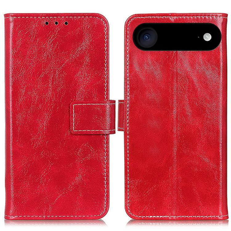 For iPhone Air Retro Crazy Horse Texture Horizontal Flip Leather Phone Case(Red)