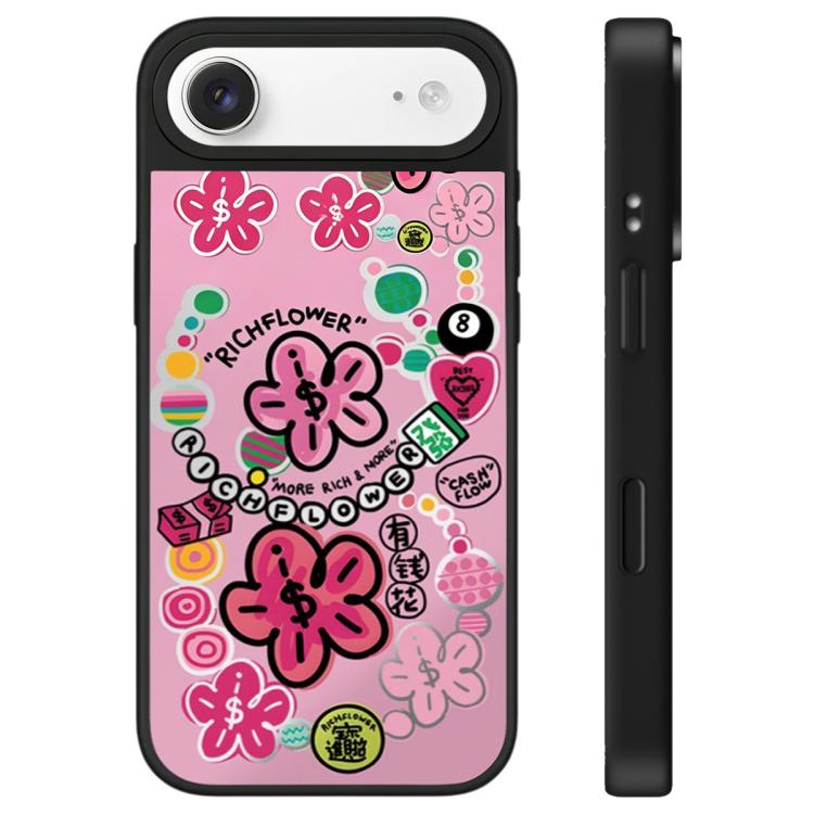 For iPhone Air Rich Flower Series Pattern Camera Control Button Mirror Phone Case(Ball No.8)