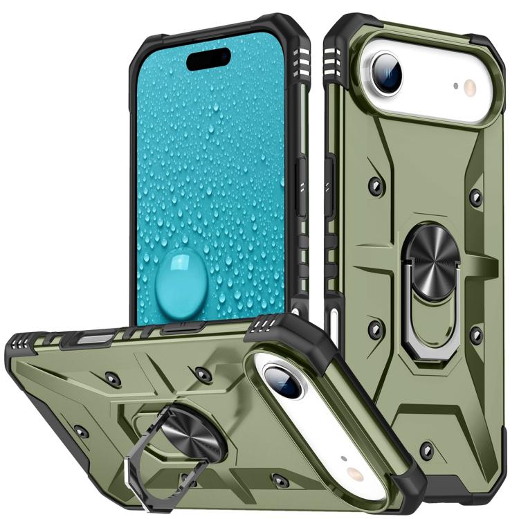 For iPhone Air Ring Holder Phone Case(Army Green)