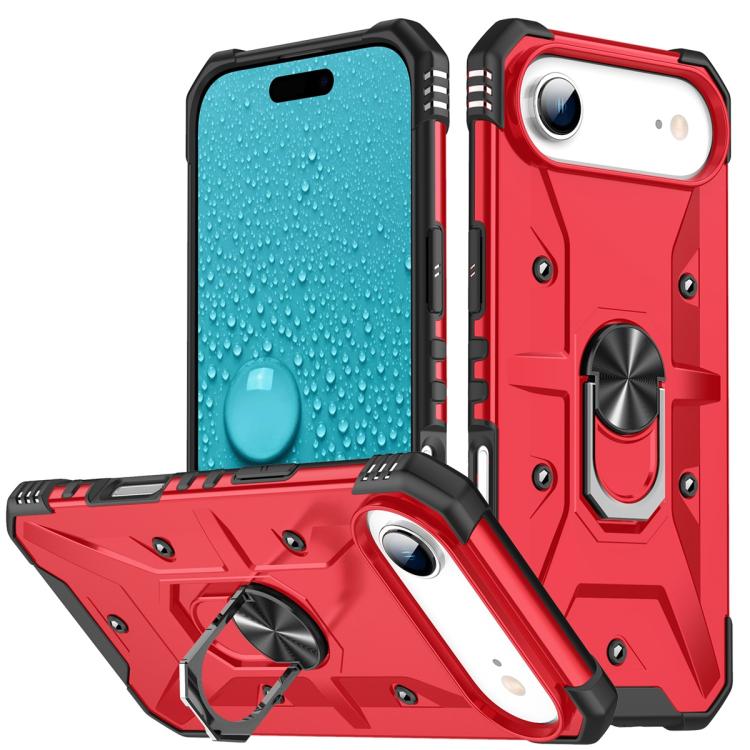 For iPhone Air Ring Holder Phone Case(Red)