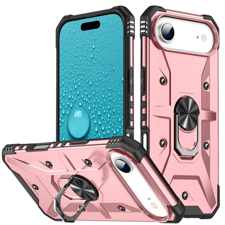 For iPhone Air Ring Holder Phone Case(Rose Gold)
