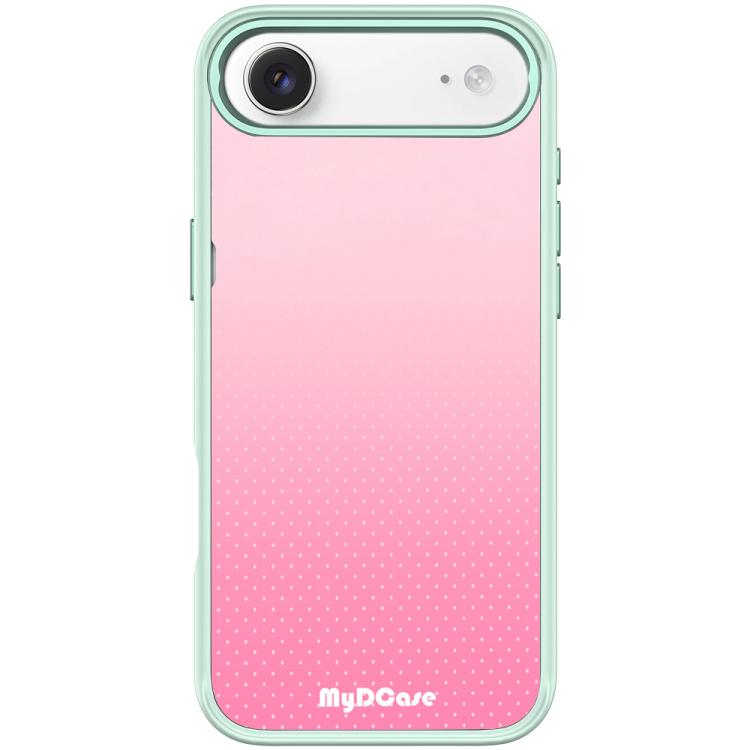 For iPhone Air Rose Red Dots Pattern Magnetic Phone Case(Light Green)