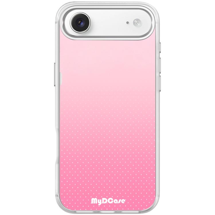 For iPhone Air Rose Red Dots Pattern Magnetic Phone Case(Transparent White)