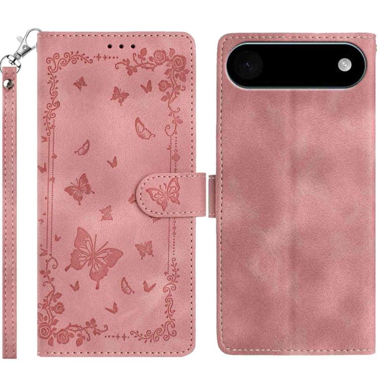 For iPhone Air Secret Garden Butterfly Pattern Leather Phone Case(Pink)