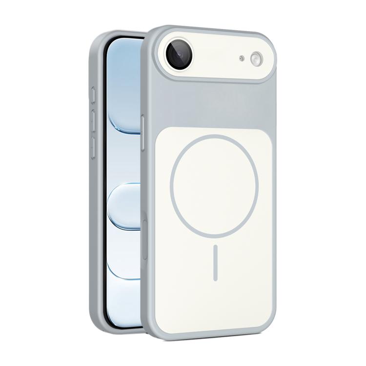 For iPhone Air Shield Contrast Color Magnetic Phone Case with Lens Protector(Grey)