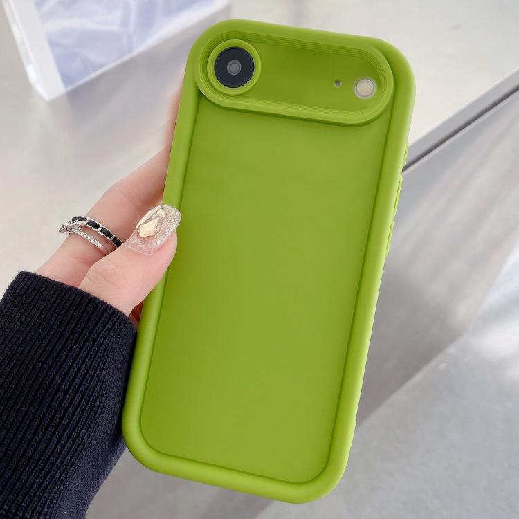 For iPhone Air Shockproof Frame Frosted Precise Hole TPU Phone Case(Fluorescent Green)