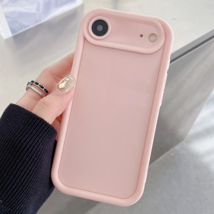 For iPhone Air Shockproof Frame Frosted Precise Hole TPU Phone Case(Light Pink)