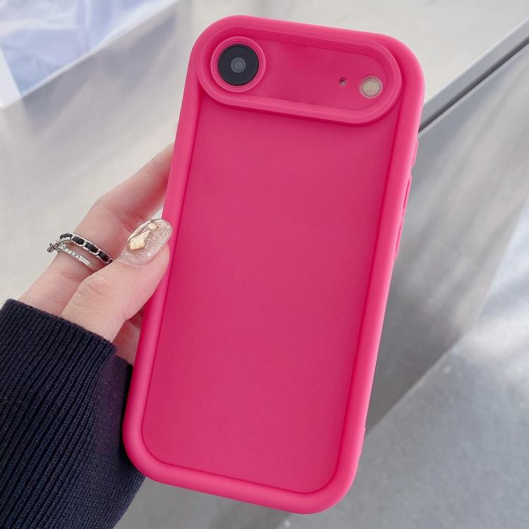 For iPhone Air Shockproof Frame Frosted Precise Hole TPU Phone Case(Rose Red)