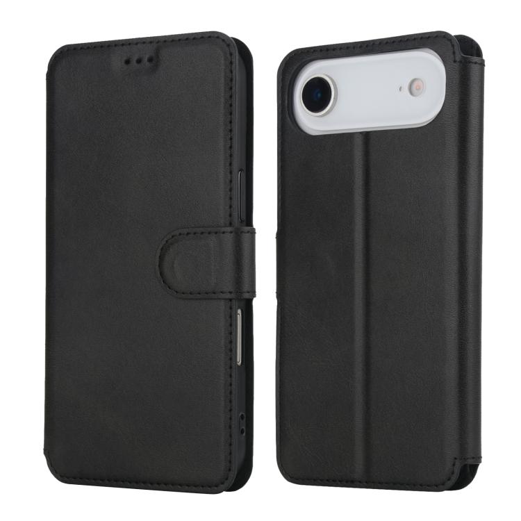 For iPhone Air Shockproof PU + TPU Leather Phone Case(Black)