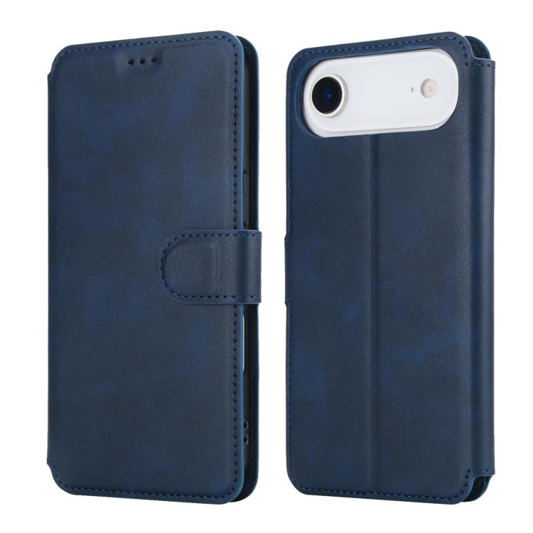 For iPhone Air Shockproof PU + TPU Leather Phone Case(Blue)