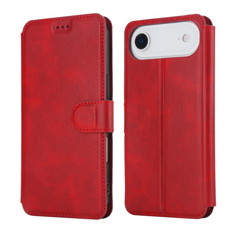 For iPhone Air Shockproof PU + TPU Leather Phone Case(Red)