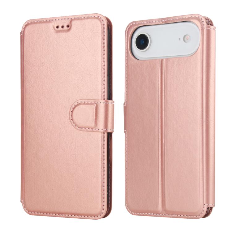 For iPhone Air Shockproof PU + TPU Leather Phone Case(Rose Gold)