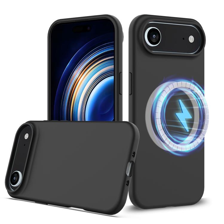 For iPhone Air Shockproof Silicone Magsafe Phone Case(Black)
