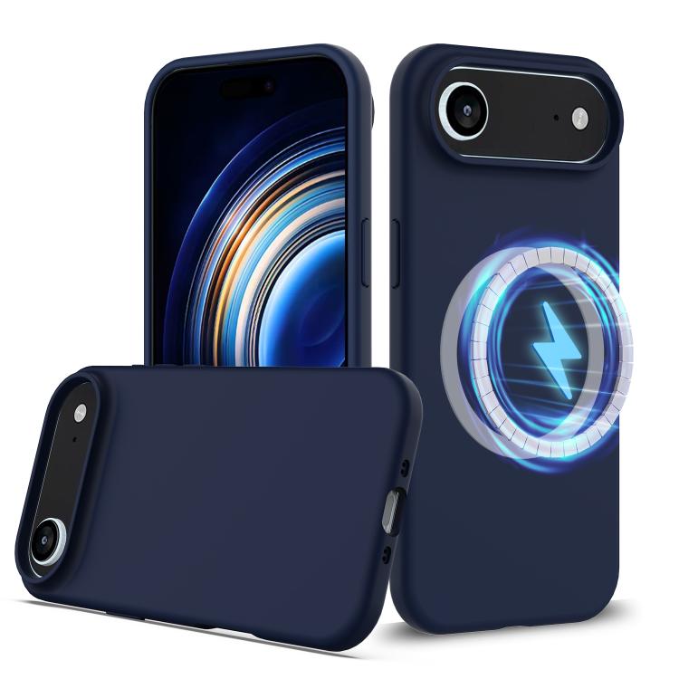 For iPhone Air Shockproof Silicone Magsafe Phone Case(Navy Blue)