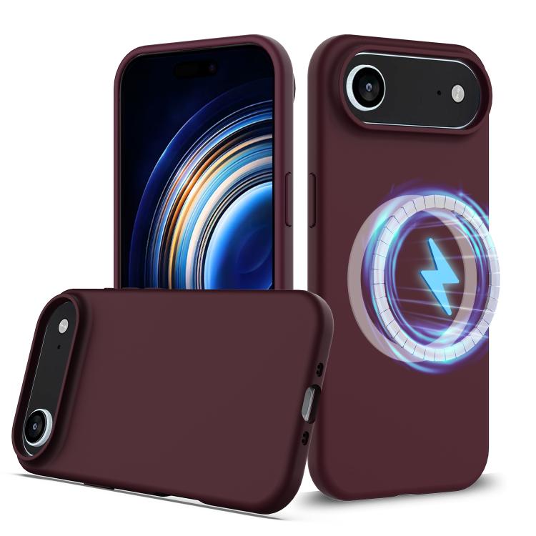 For iPhone Air Shockproof Silicone Magsafe Phone Case(Plum Color)