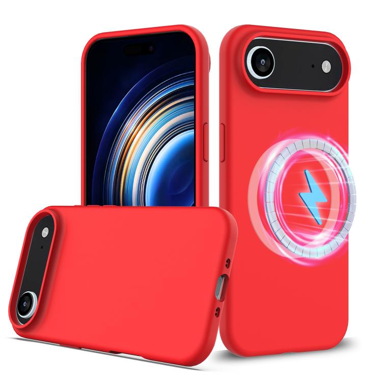 For iPhone Air Shockproof Silicone Magsafe Phone Case(Red)