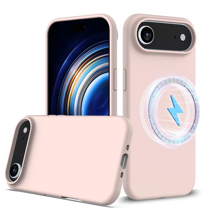 For iPhone Air Shockproof Silicone Magsafe Phone Case(Sand Pink)