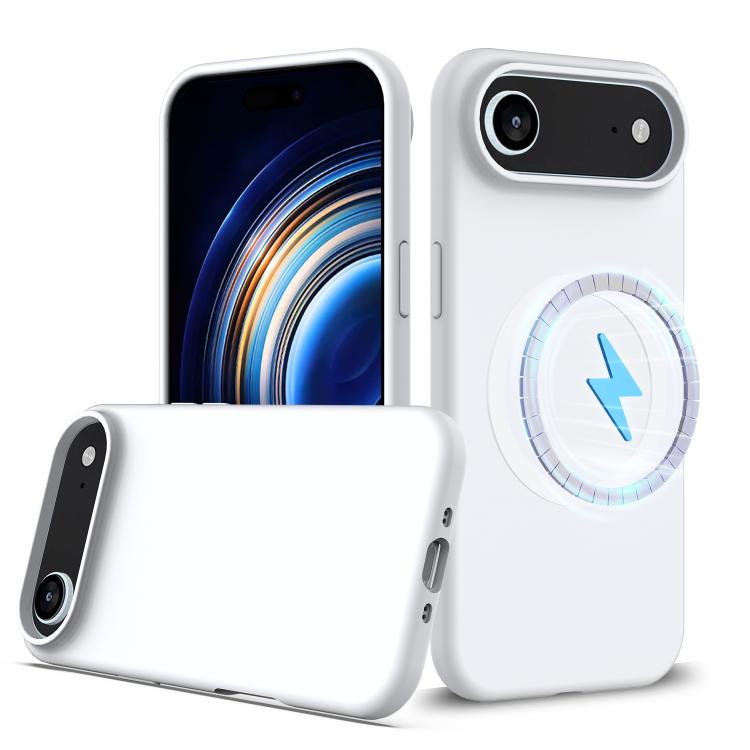 For iPhone Air Shockproof Silicone Magsafe Phone Case(White)