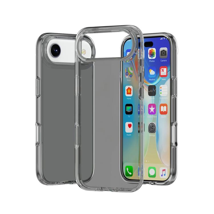 For iPhone Air Shockproof Terminator Glitter Powder Phone Case(Transparent Grey)