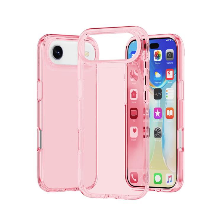 For iPhone Air Shockproof Terminator Glitter Powder Phone Case(Transparent Pink)