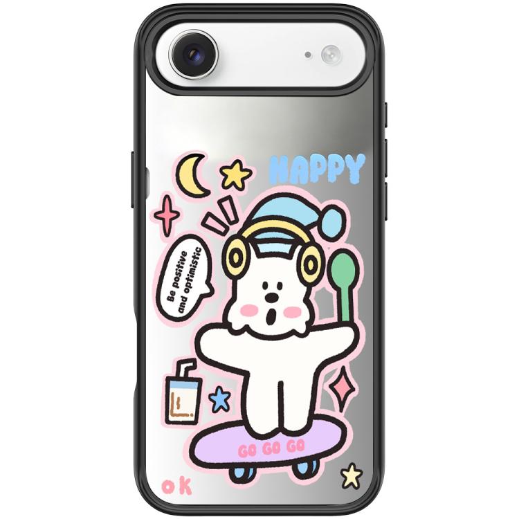 For iPhone Air Skateboarding Dog Pattern Magnetic Phone Case(Black)