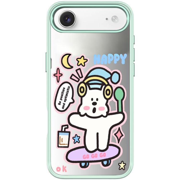 For iPhone Air Skateboarding Dog Pattern Magnetic Phone Case(Light Green)