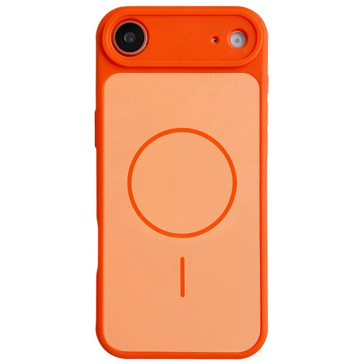 For iPhone Air Skin Feel Color Blocking Cooling Magnetic Phone Case(Orange)