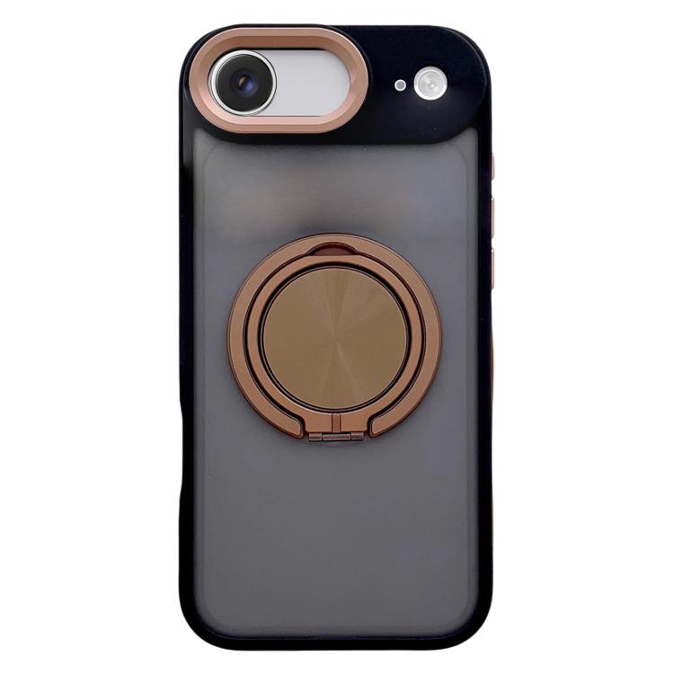 For iPhone Air Skin Feel Frosted 360 Degree Rotation Magnetic Holder MagSafe Phone Case(Desert Gold)