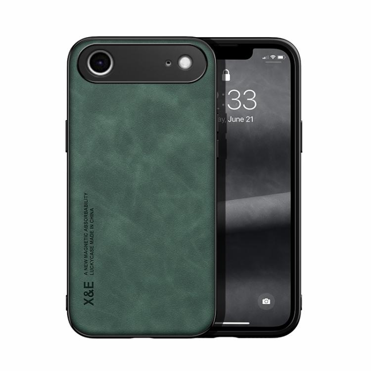 For iPhone Air Skin Feel Magnetic Leather Back Phone Case(Green)