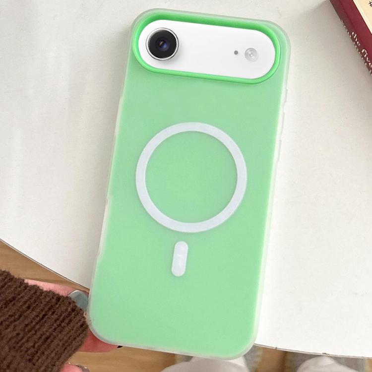 For iPhone Air Skin Feel MagSafe Magnetic PC Hybrid TPU Phone Case(Green)