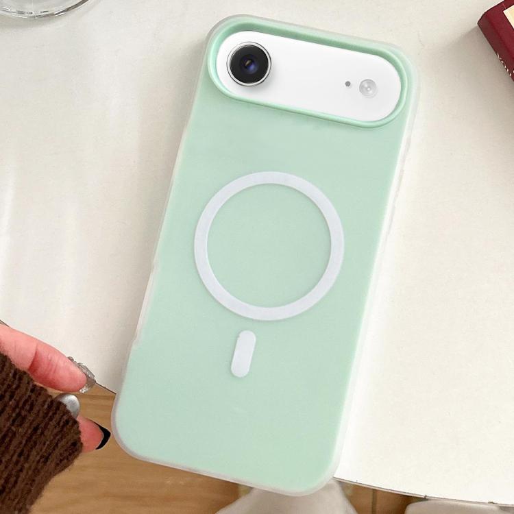 For iPhone Air Skin Feel MagSafe Magnetic PC Hybrid TPU Phone Case(Light Cyan)