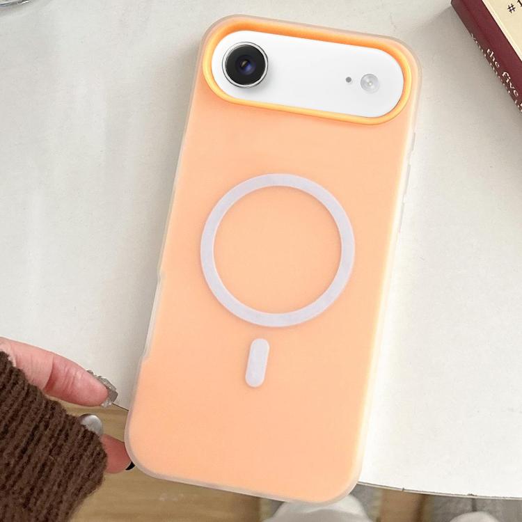 For iPhone Air Skin Feel MagSafe Magnetic PC Hybrid TPU Phone Case(Orange)