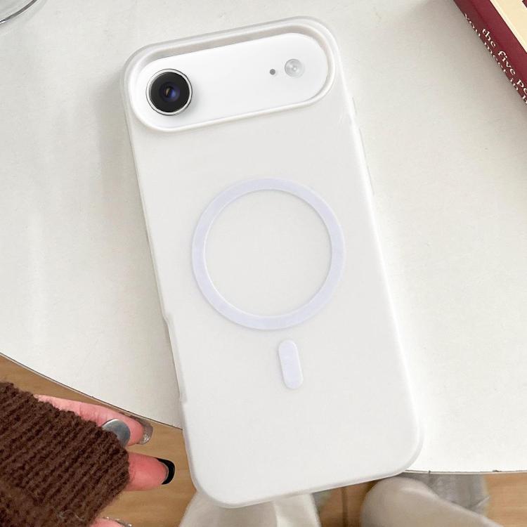 For iPhone Air Skin Feel MagSafe Magnetic PC Hybrid TPU Phone Case(White)