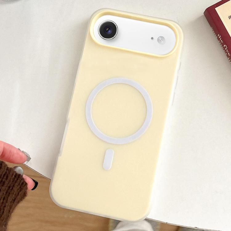 For iPhone Air Skin Feel MagSafe Magnetic PC Hybrid TPU Phone Case(Yellow)
