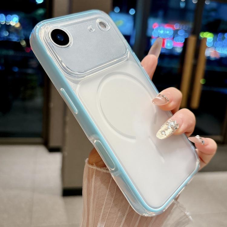 For iPhone Air Skin Feel Matte 2 in 1 Shockproof Phone Case(Light Blue)