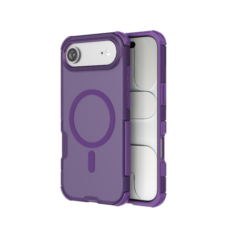 For iPhone Air Skin-friendly Magnetic PC + TPU Hybrid Shockproof Phone Case(Purple)