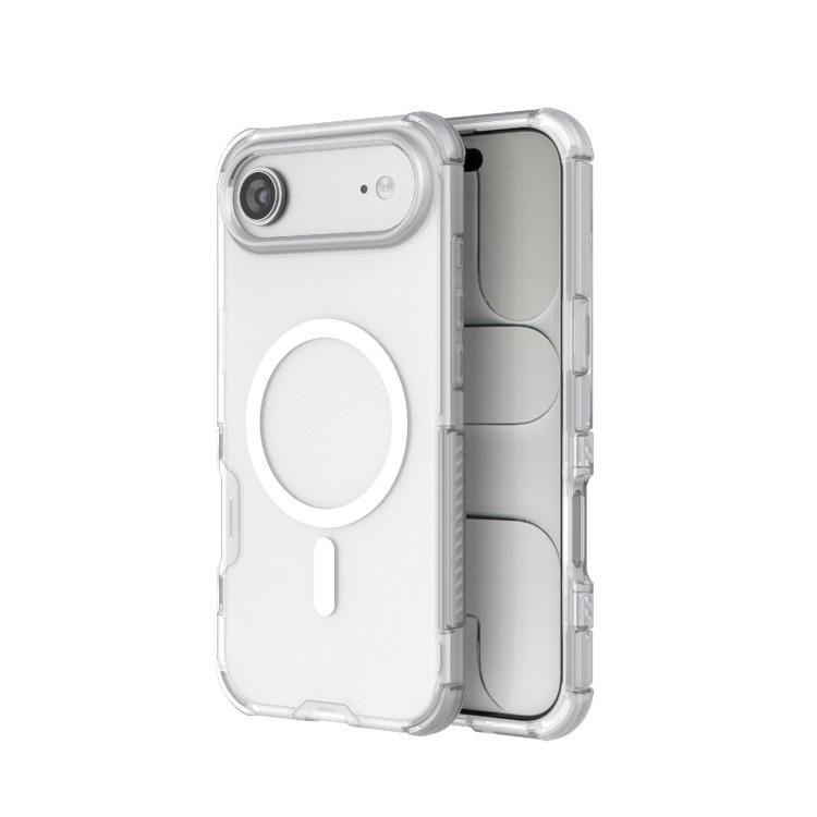For iPhone Air Skin-friendly Magnetic PC + TPU Hybrid Shockproof Phone Case(White)
