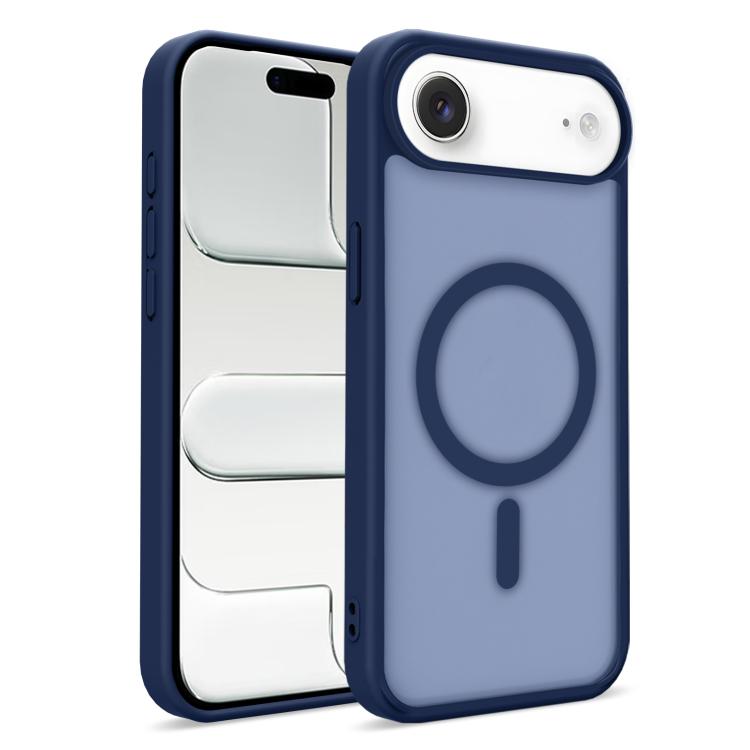 For iPhone Air Skin-Friendly Magnetic Shockproof TPU Hybrid PC Phone Case(Blue)