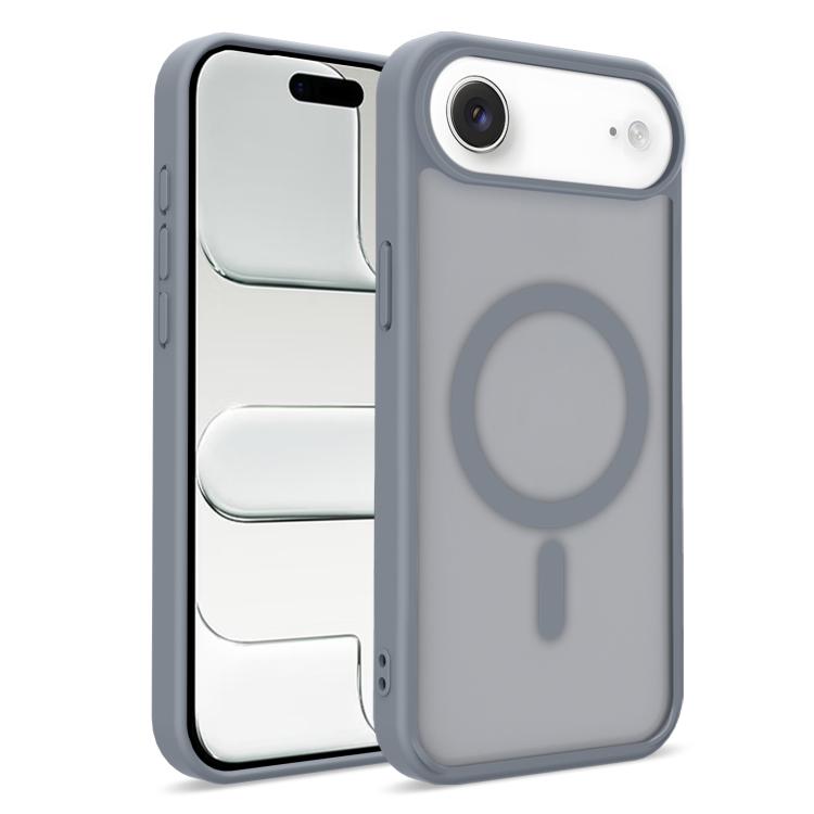 For iPhone Air Skin-Friendly Magnetic Shockproof TPU Hybrid PC Phone Case(Grey)