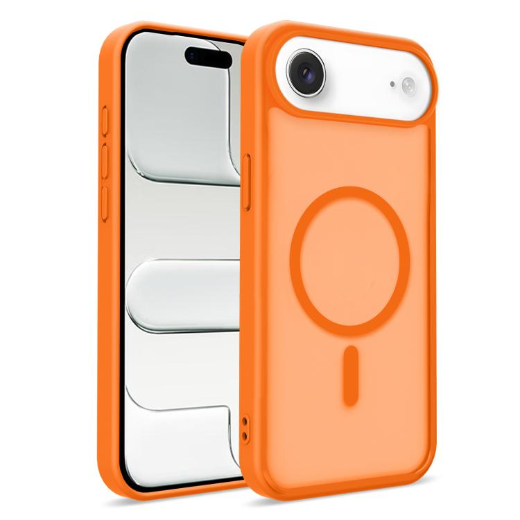 For iPhone Air Skin-Friendly Magnetic Shockproof TPU Hybrid PC Phone Case(Orange)